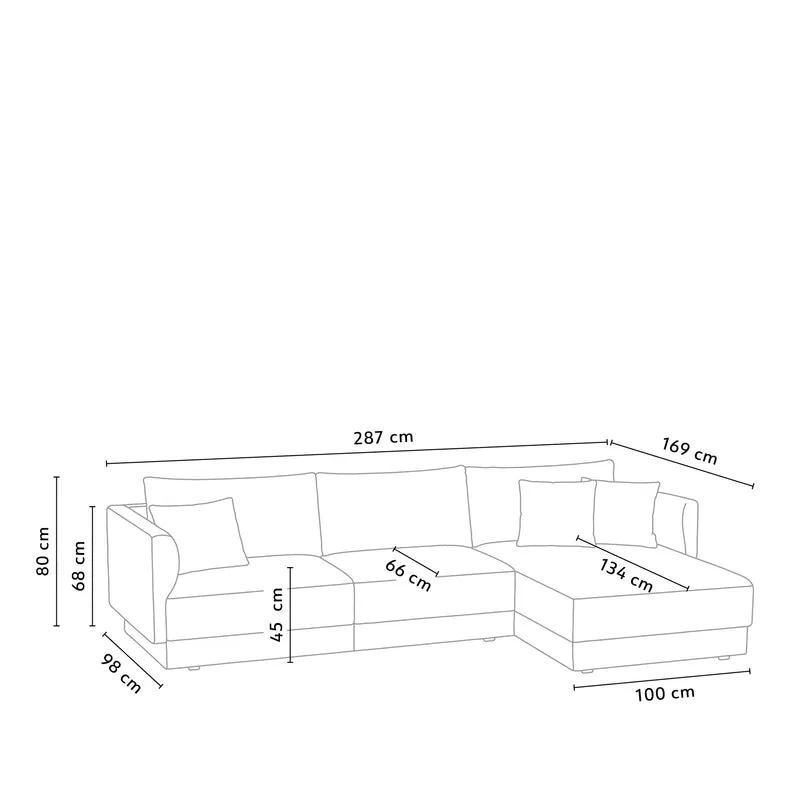 Capella II Chaiselongsofa (rechtsseitig)