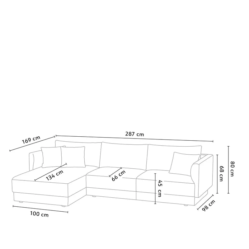Capella II Chaiselongsofa (linksseitig)
