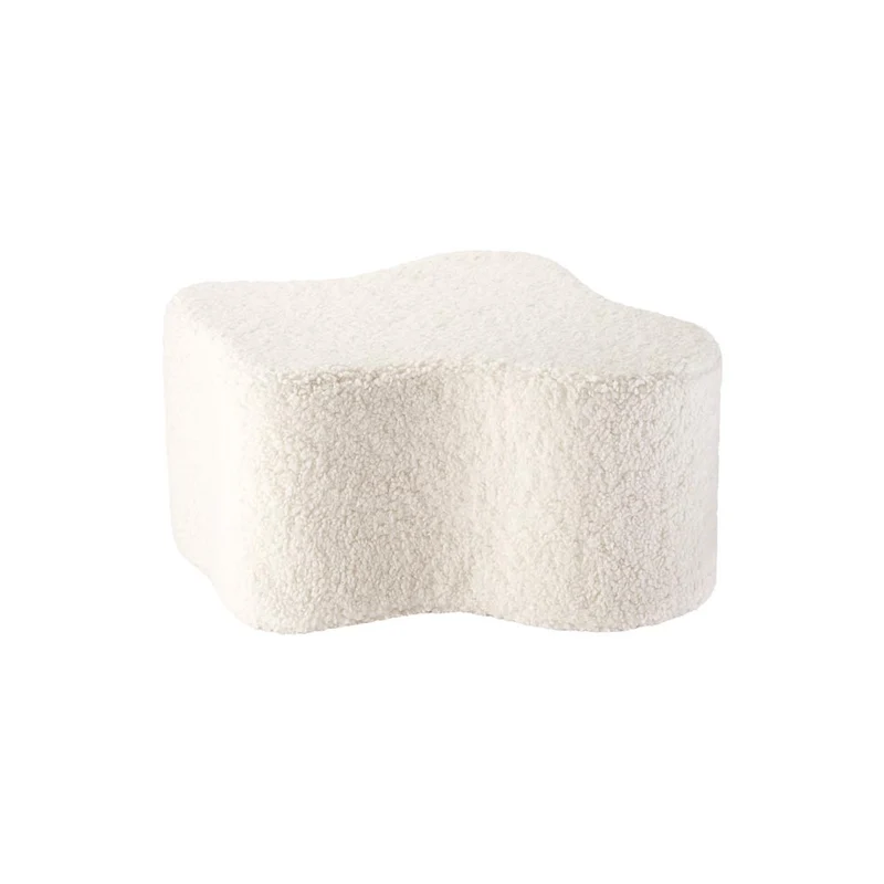 Pouf Wolke aus Teddy-Stoff