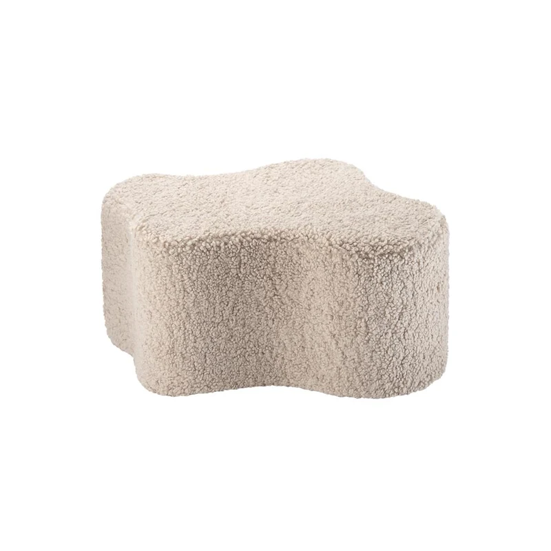 Pouf Wolke aus Teddy-Stoff