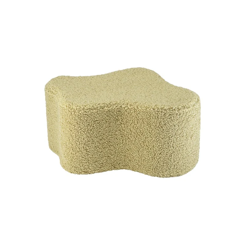 Pouf Wolke aus Teddy-Stoff