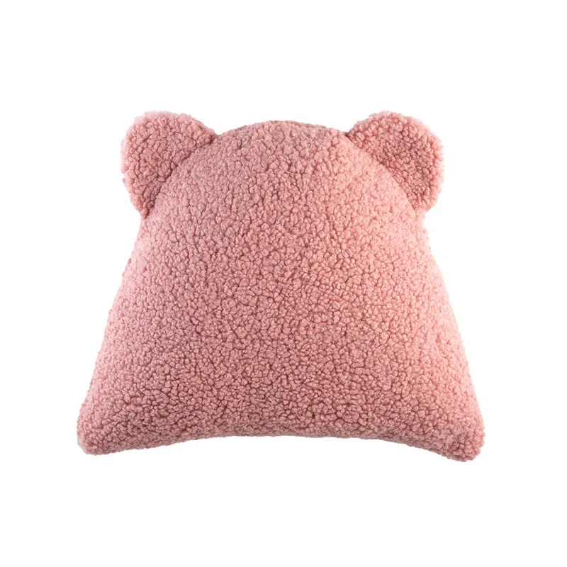 Bär Kissen aus Teddy-Stoff