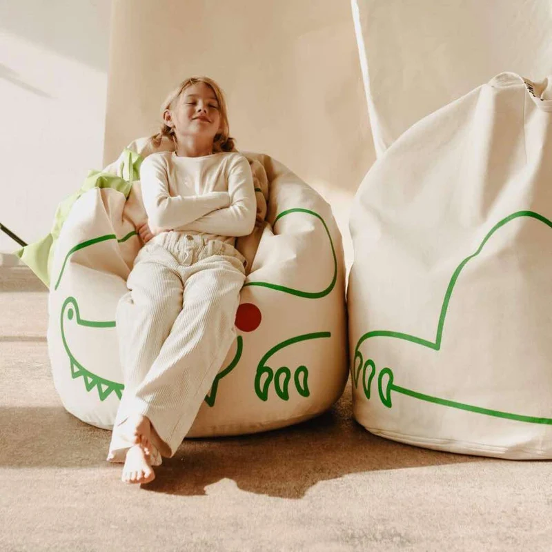 Sitzsack Croco aus Baumwolle