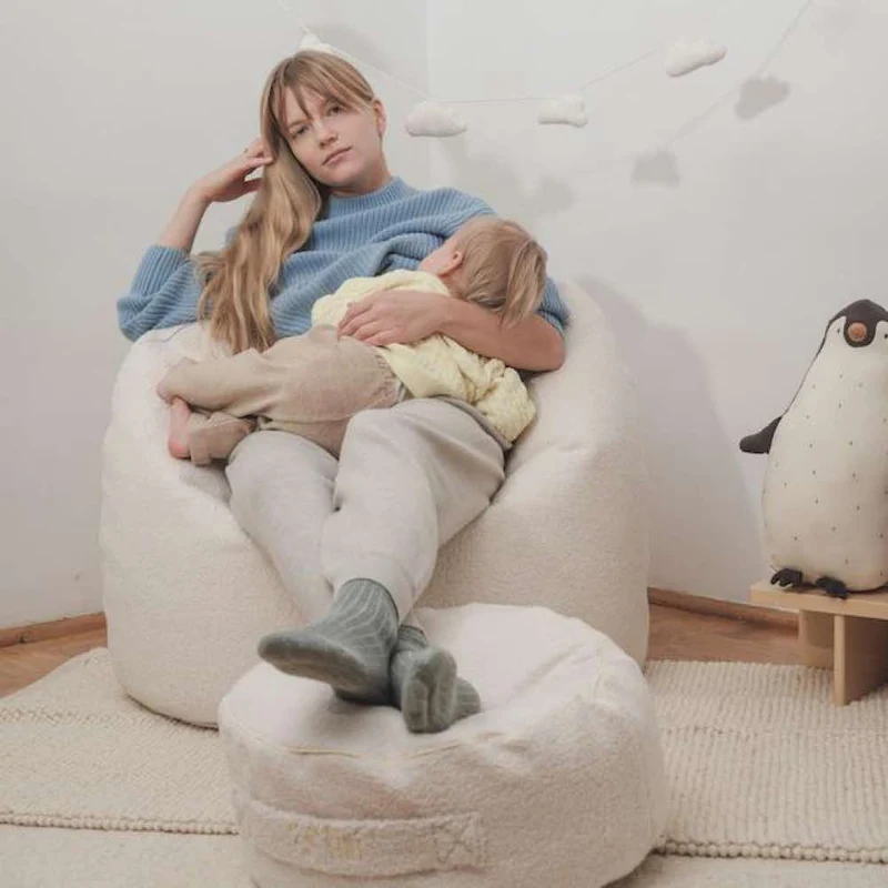 Bodenkissen Plushy aus Plüschstoff