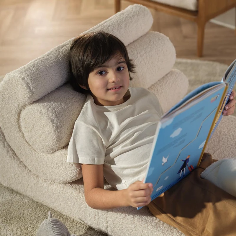 Klappsessel Flipster aus Teddy-Stoff
