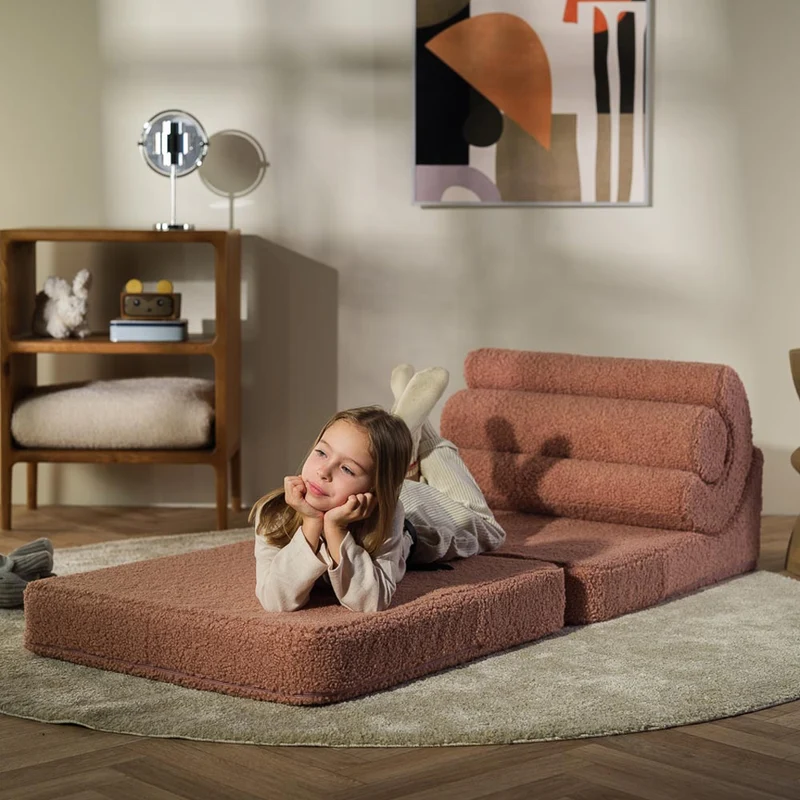 Klappsessel Flipster aus Teddy-Stoff