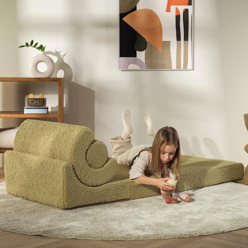 Klappsessel Flipster aus Teddy-Stoff