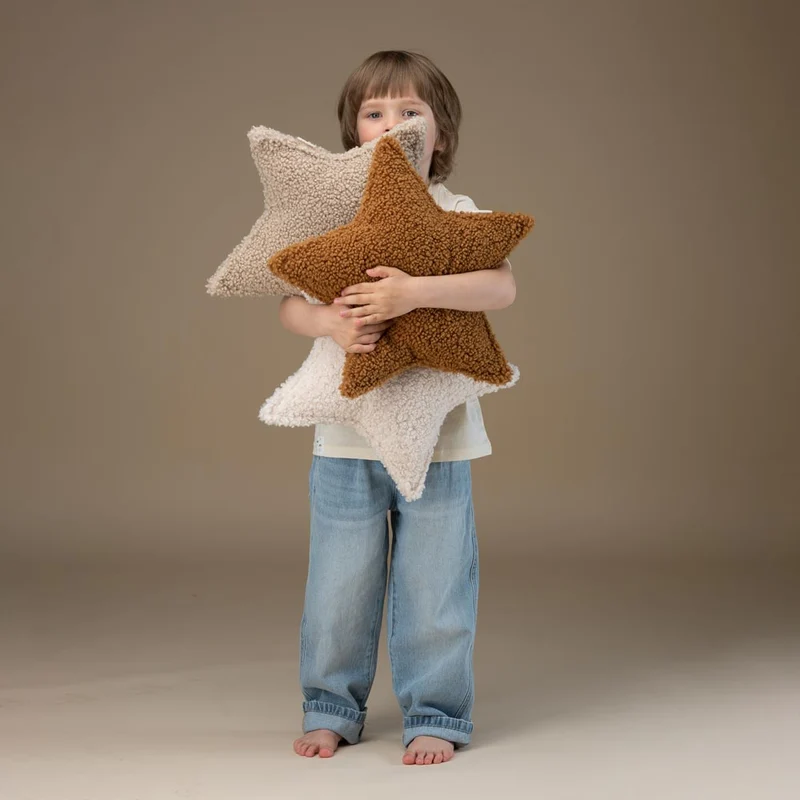 Stern Kissen aus Teddy-Stoff