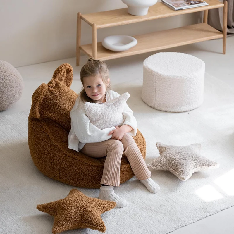 Stern Kissen aus Teddy-Stoff