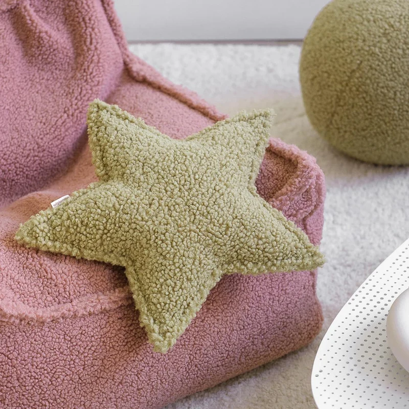 Stern Kissen aus Teddy-Stoff