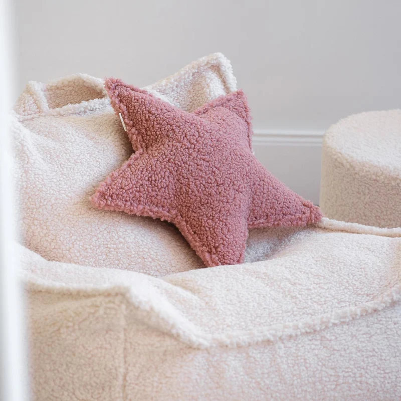 Stern Kissen aus Teddy-Stoff