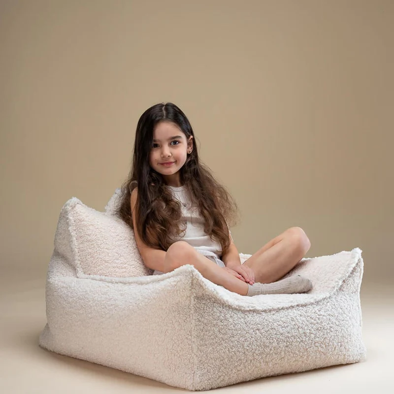 Sitzsack Sessel aus Teddy-Stoff