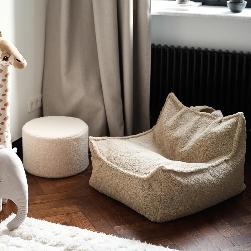 Sitzsack Sessel aus Teddy-Stoff