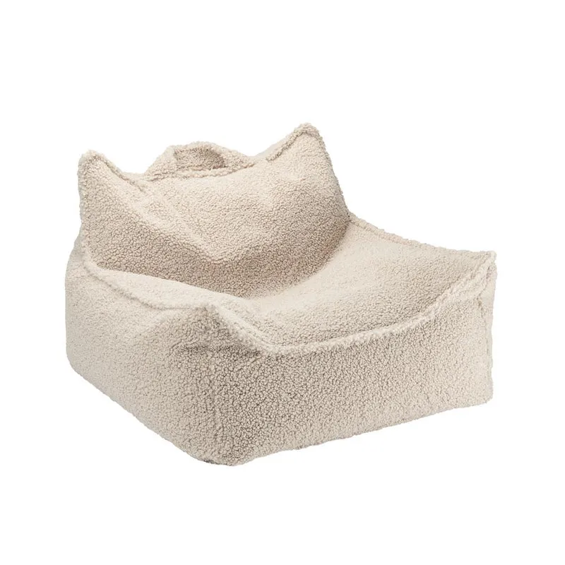Sitzsack Sessel aus Teddy-Stoff