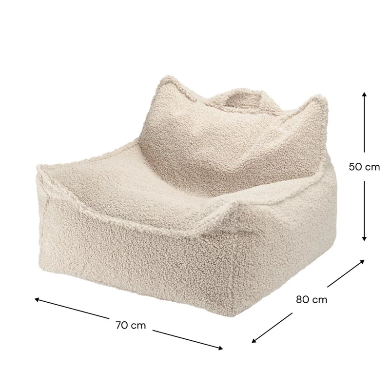 Sitzsack Sessel aus Teddy-Stoff