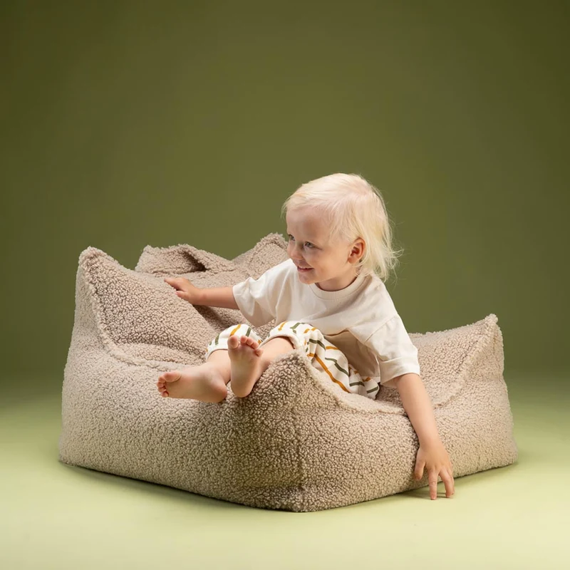 Sitzsack Sessel aus Teddy-Stoff