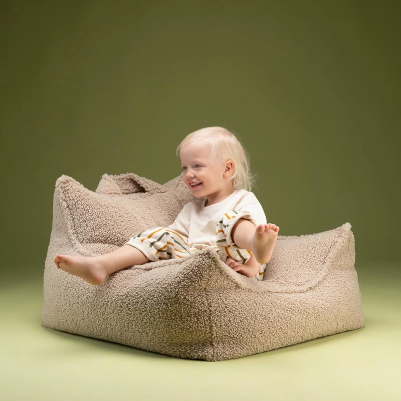 Sitzsack Sessel aus Teddy-Stoff