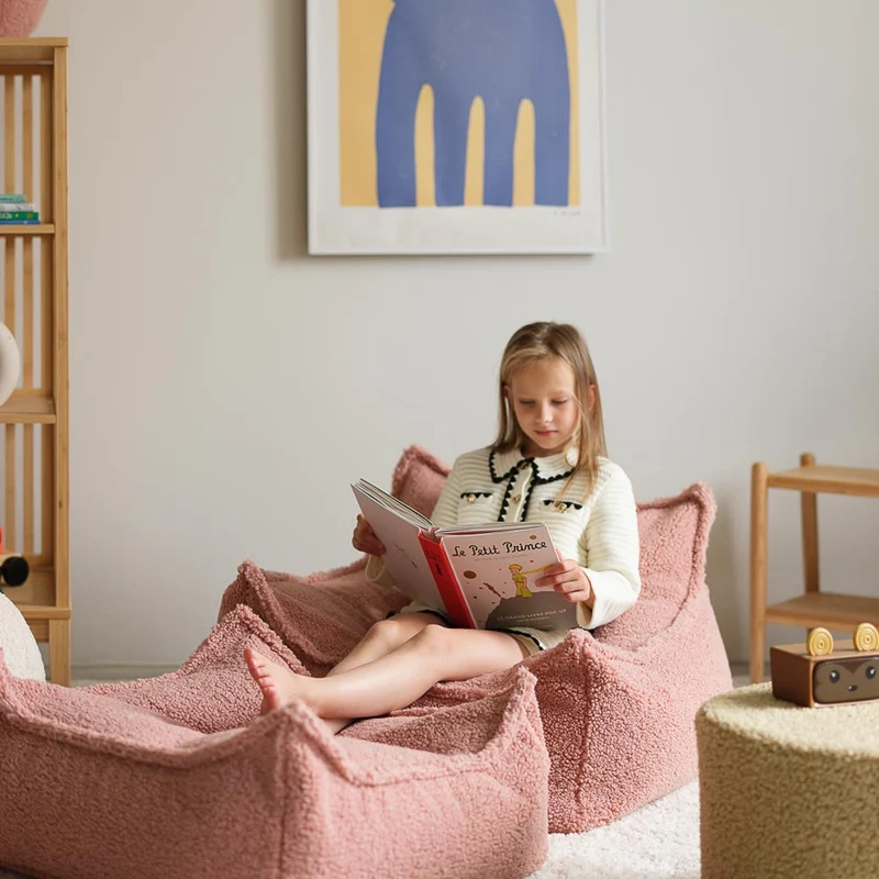 Sitzsack Sessel aus Teddy-Stoff