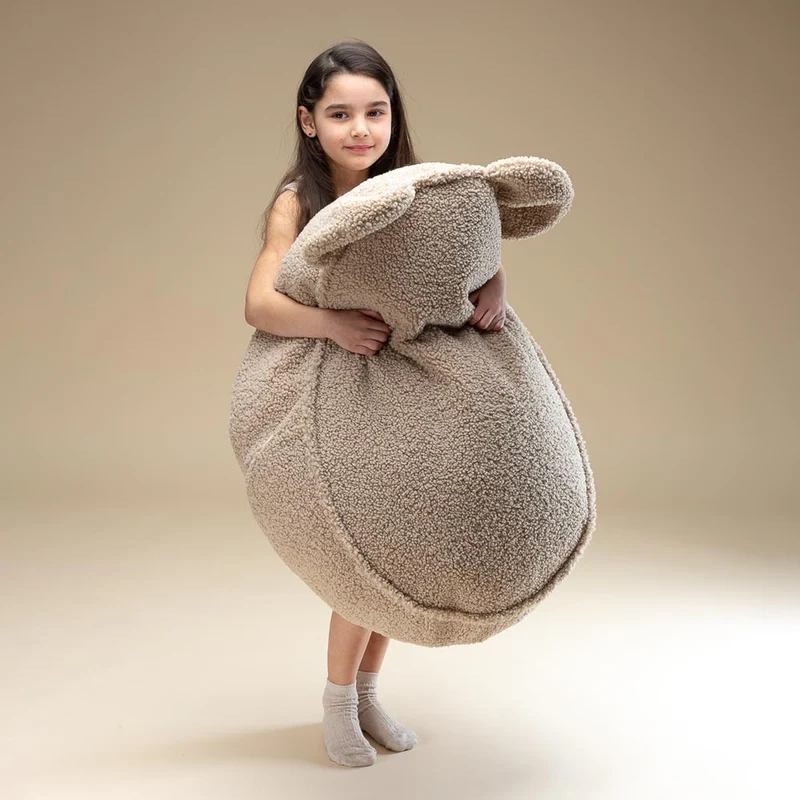 Beanbag Bär aus Teddy-Stoff