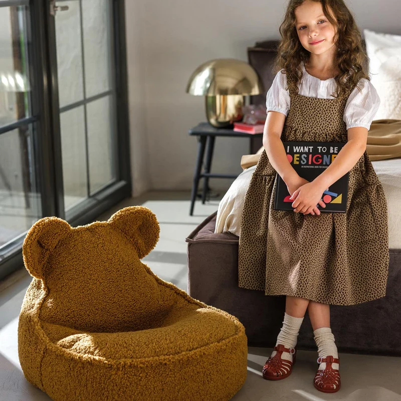 Beanbag Bär aus Teddy-Stoff