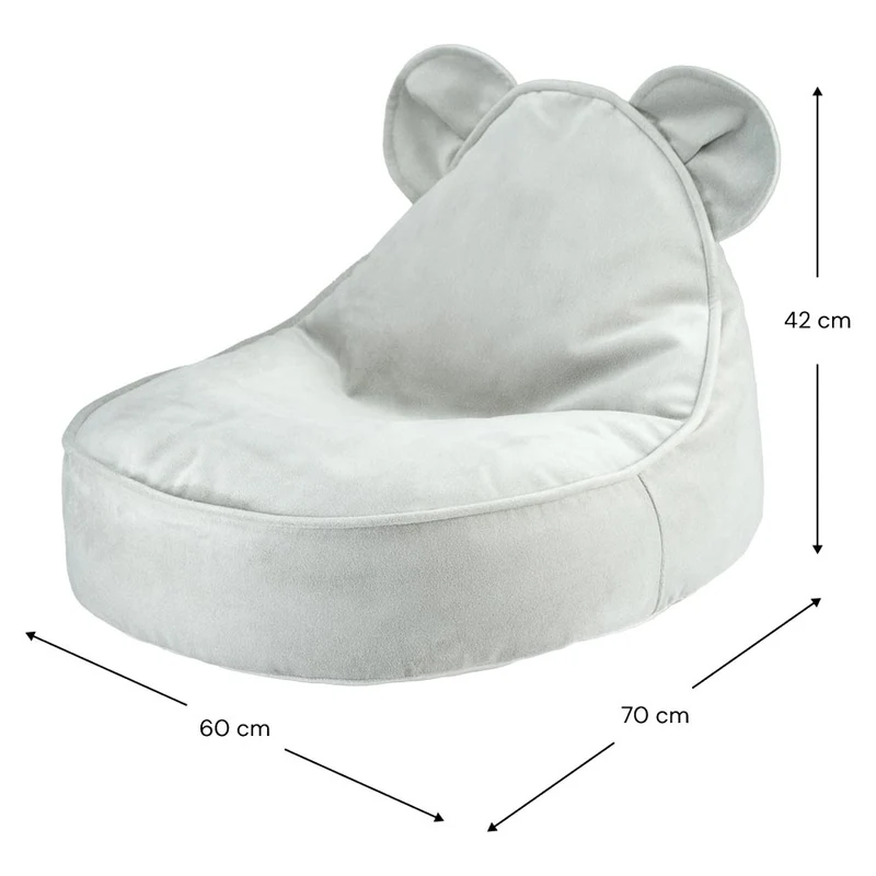 Bär-Beanbag aus Samt