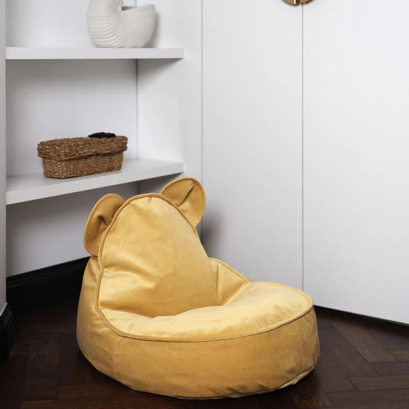 Bär-Beanbag aus Samt