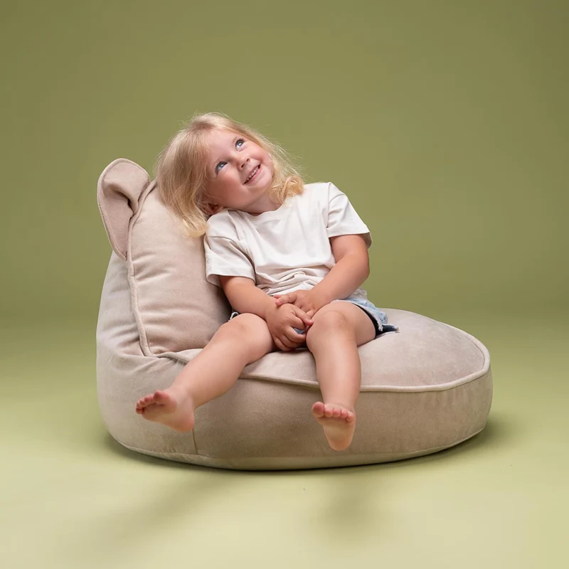 Bär-Beanbag aus Samt