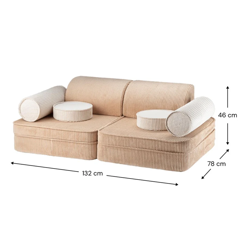 Modulares Sofa aus Kordsamt