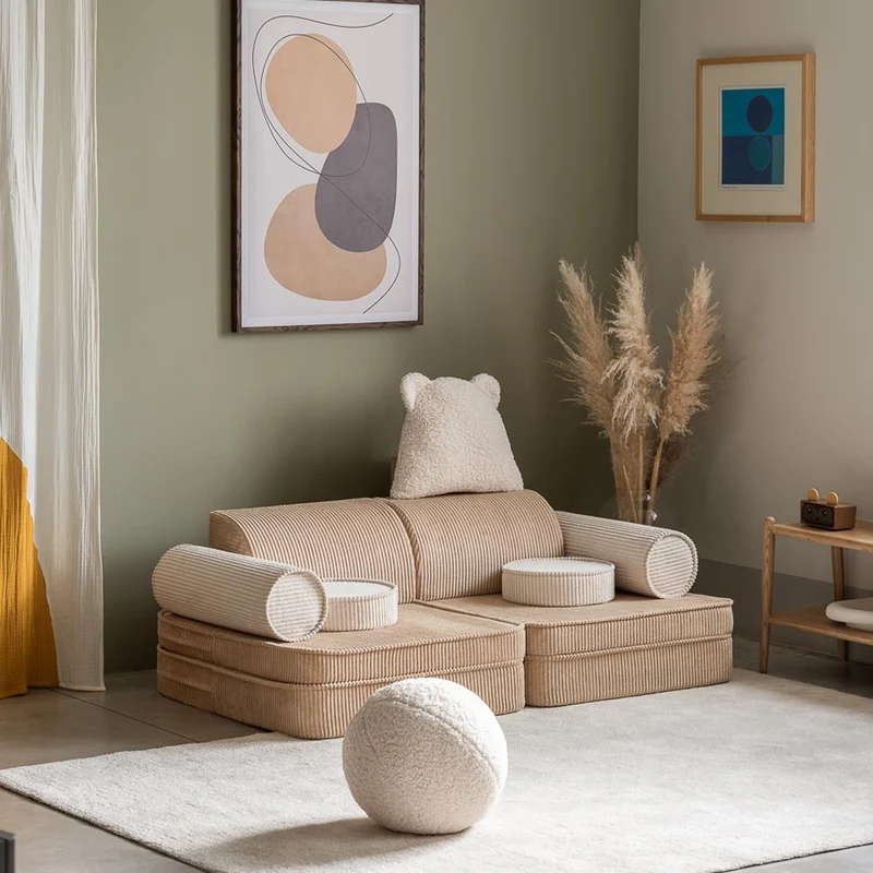 Modulares Sofa aus Kordsamt