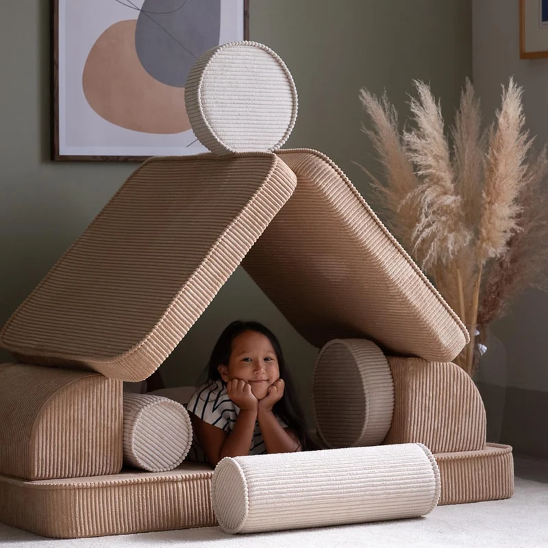 Modulares Sofa aus Kordsamt