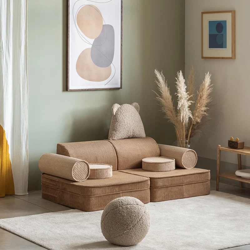Modulares Sofa aus Kordsamt