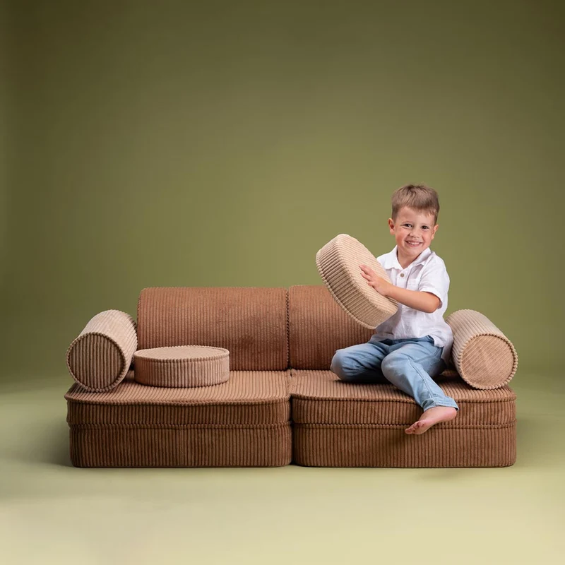 Modulares Sofa aus Kordsamt