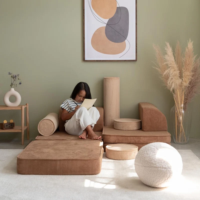 Modulares Sofa aus Kordsamt