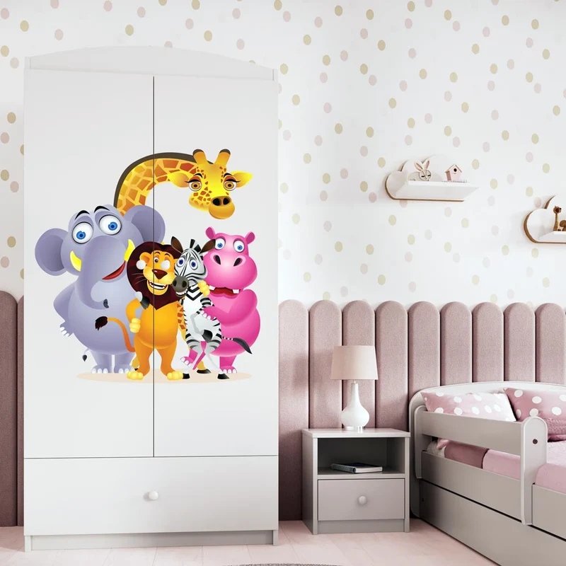Kleiderschrank für Kinder Sweetdreams, Zoo Motiv