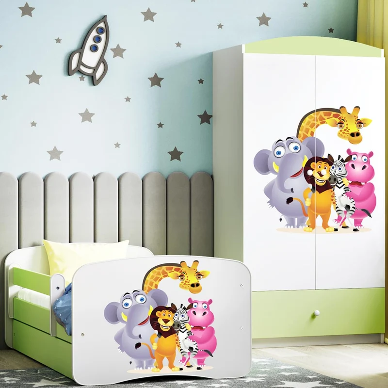 Kleiderschrank für Kinder Sweetdreams, Zoo Motiv