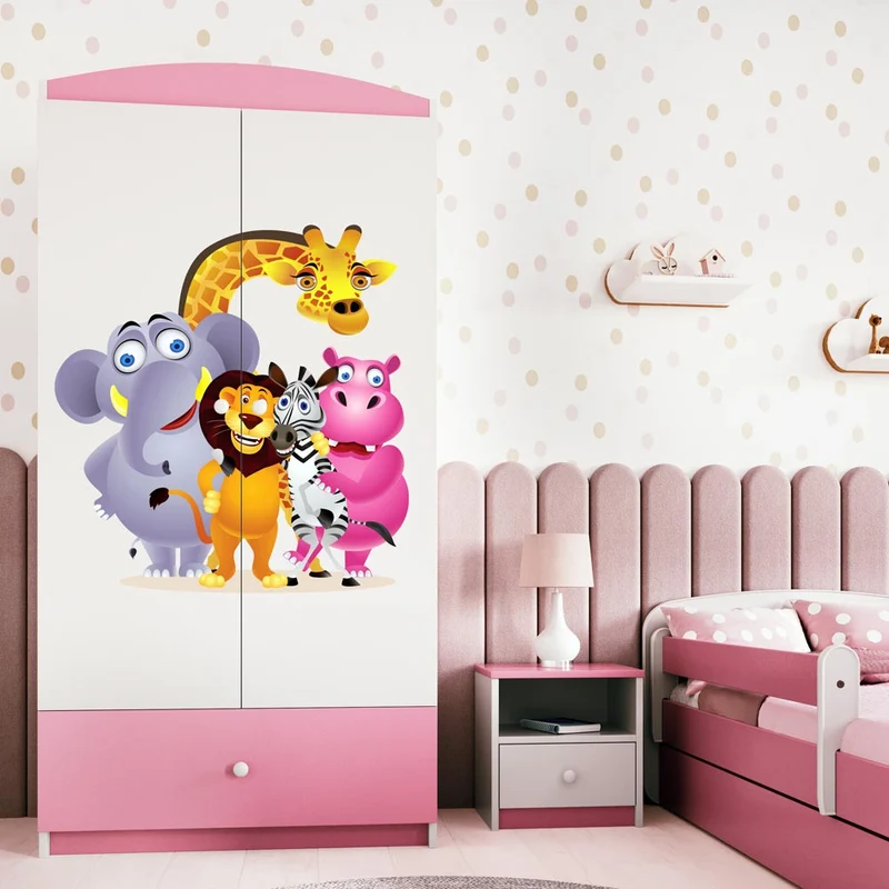 Kleiderschrank für Kinder Sweetdreams, Zoo Motiv