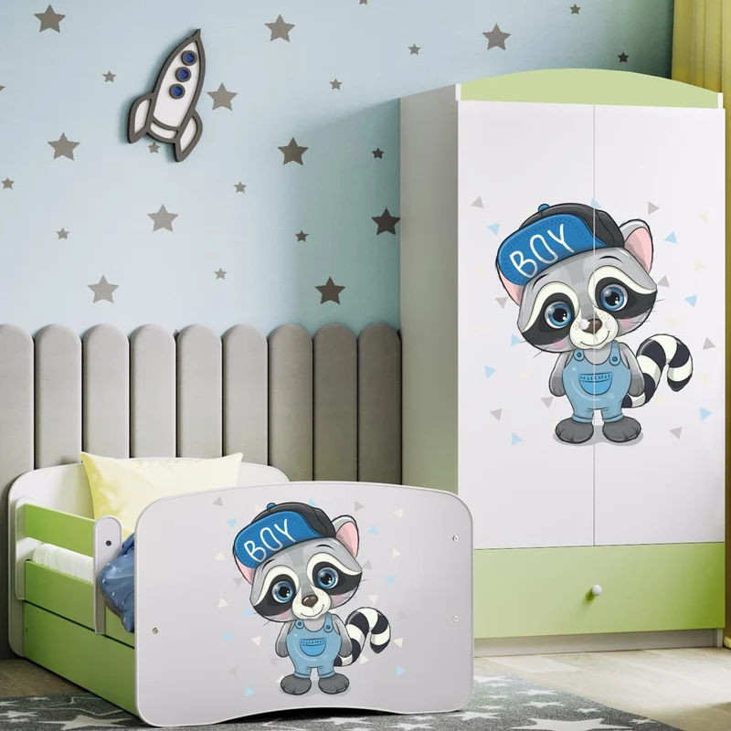 Kleiderschrank für Kinder Sweetdreams, Waschbär Motiv