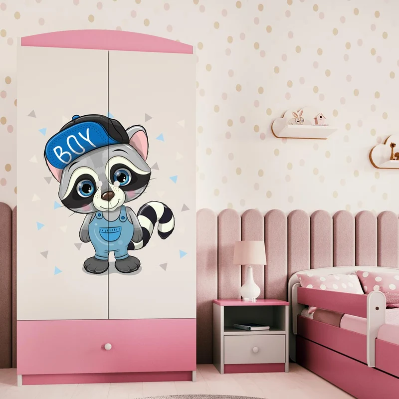 Kleiderschrank für Kinder Sweetdreams, Waschbär Motiv
