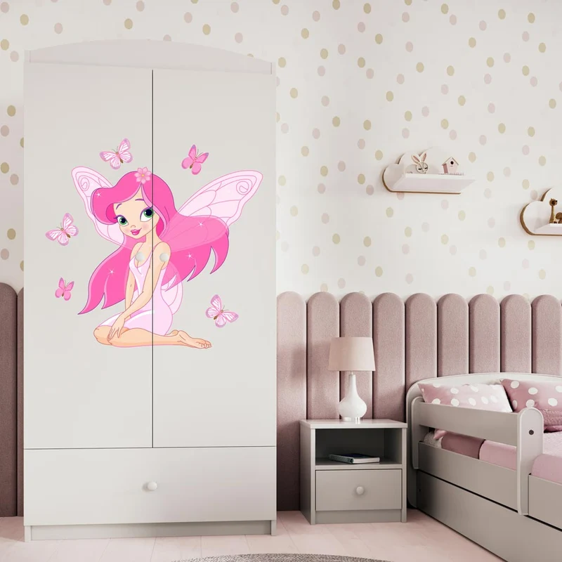 Kleiderschrank für Kinder Sweetdreams, Schmetterlings-Fee Motiv