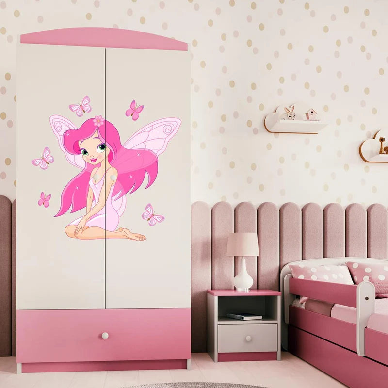 Kleiderschrank für Kinder Sweetdreams, Schmetterlings-Fee Motiv