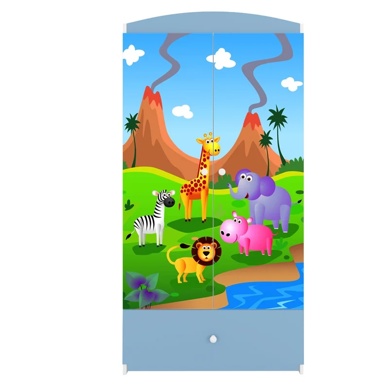 Kleiderschrank für Kinder Sweetdreams, Safari Motiv