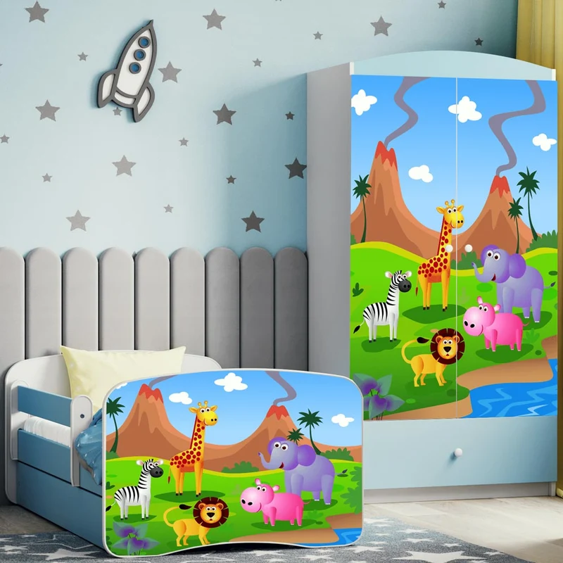 Kleiderschrank für Kinder Sweetdreams, Safari Motiv