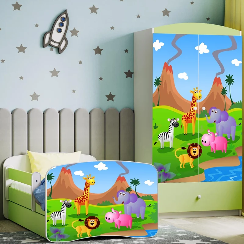 Kleiderschrank für Kinder Sweetdreams, Safari Motiv