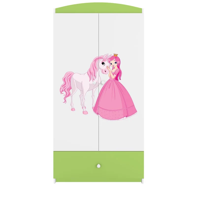 Kleiderschrank für Kinder Sweetdreams, Prinzessin und Pferd Motiv