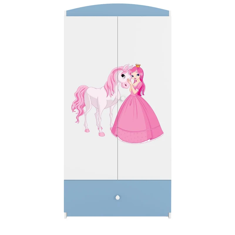 Kleiderschrank für Kinder Sweetdreams, Prinzessin und Pferd Motiv