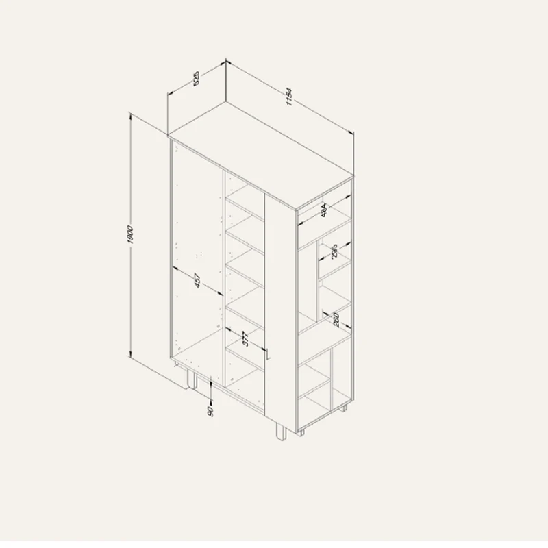 Kleiderschrank Mellou