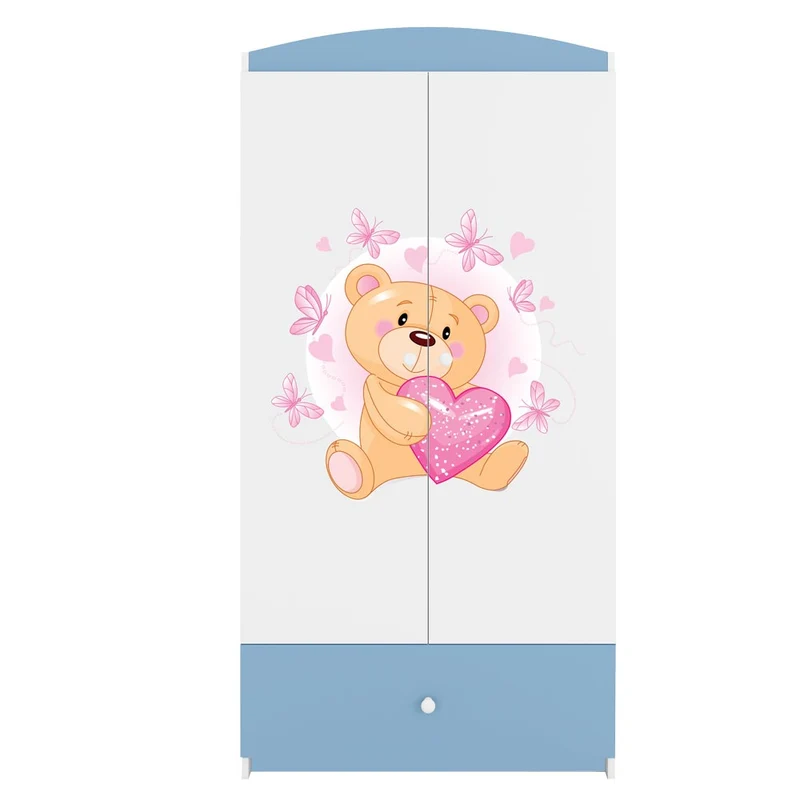 Kleiderschrank für Kinder Sweetdreams, Herz Teddybär Motiv
