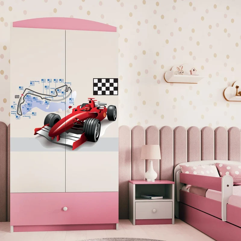 Kleiderschrank für Kinder Sweetdreams, Formel 1 Motiv