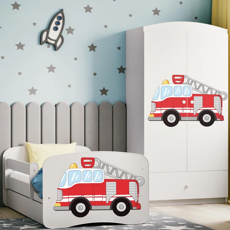 Kleiderschrank für Kinder Sweetdreams, Feuerwehr Motiv