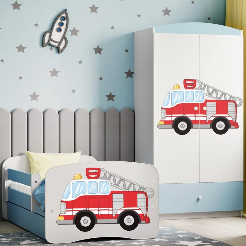 Kleiderschrank für Kinder Sweetdreams, Feuerwehr Motiv